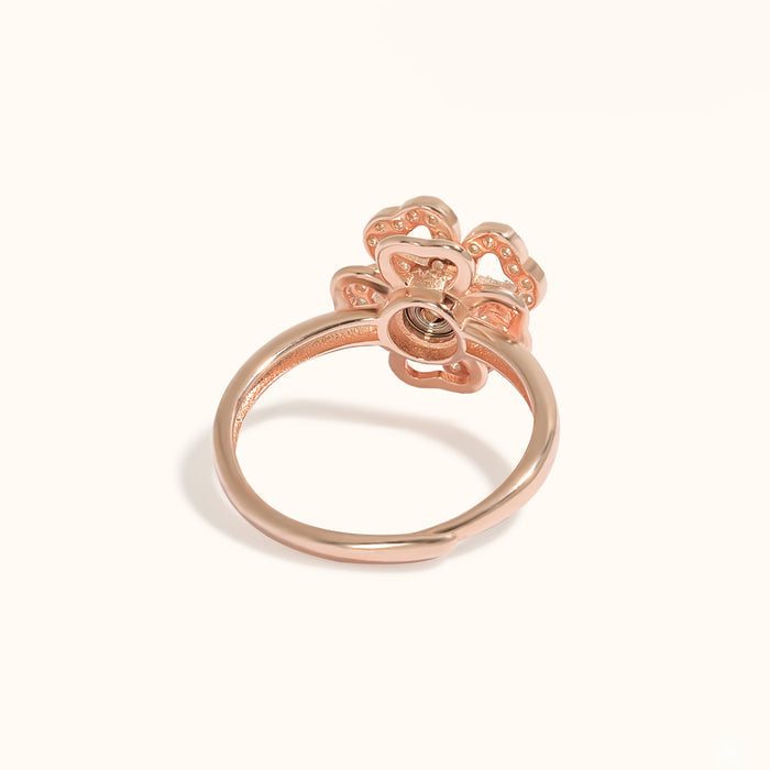 Revolving Four Leaf Clover Rings