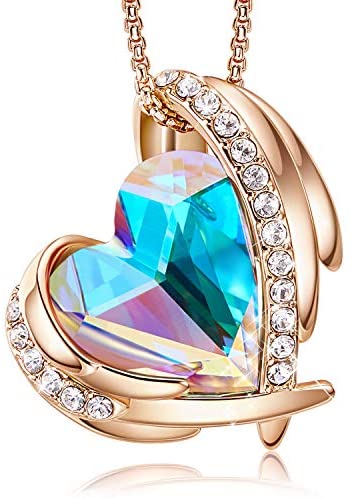 CDE Love Heart Crystal Pendant Necklaces