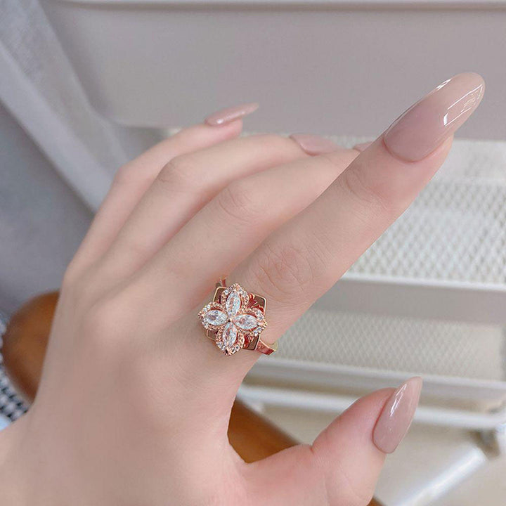 Flower Spinning Ring for Women's