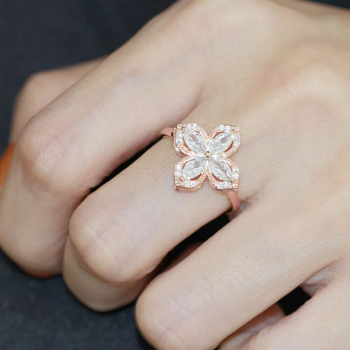 Flower Spinning Ring for Women's