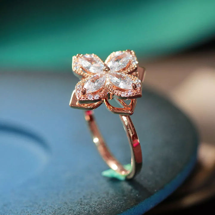 Flower Spinning Ring for Women's