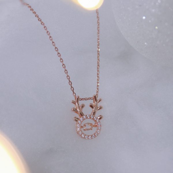 Dancing Antlers Pendant Necklace