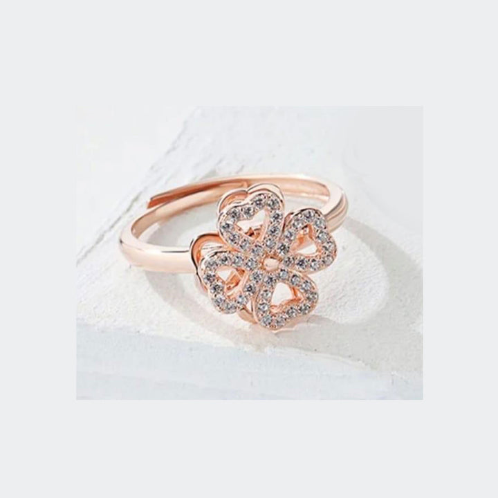 Revolving Four Leaf Clover Rings