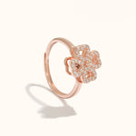 Revolving Four Leaf Clover Rings