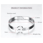 Heart Lock Bracelets and Key Necklace for Couples