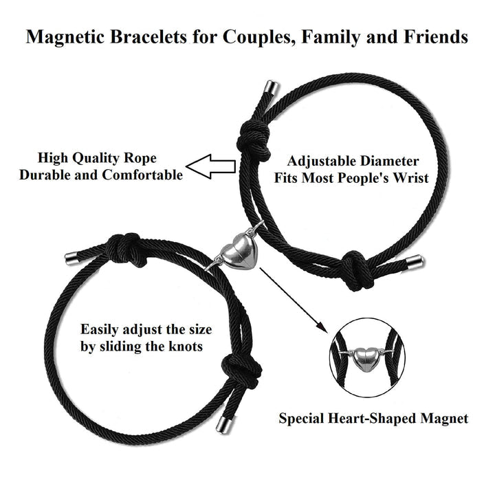 Heart Magnetic Couple Bracelets