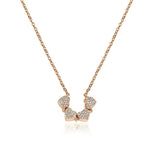 Fashion Four Leaf Clover Pendant Necklace Rose Gold