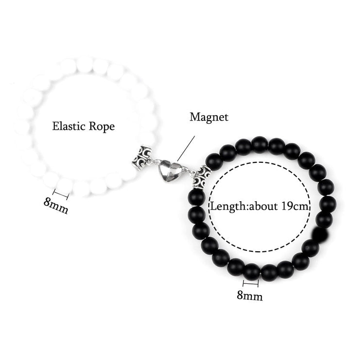 Beads Magnetic Heart Bracelets