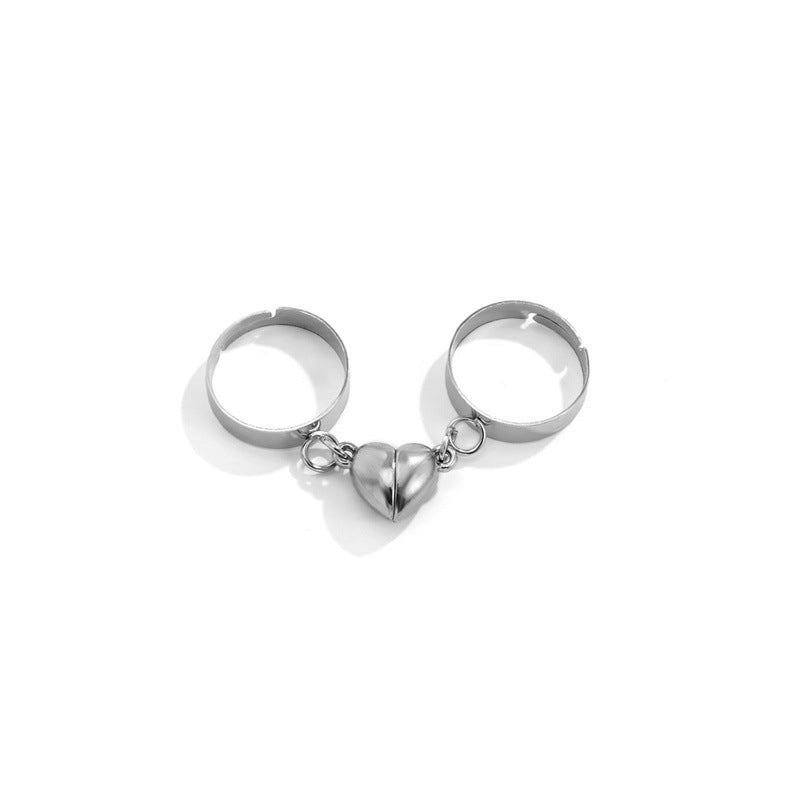 Couple Magnetic Heart Ring