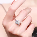 Lucky Cubic Zircon Open Rotating Finger Ring