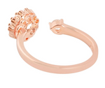 Lucky Cubic Zircon Open Rotating Finger Ring